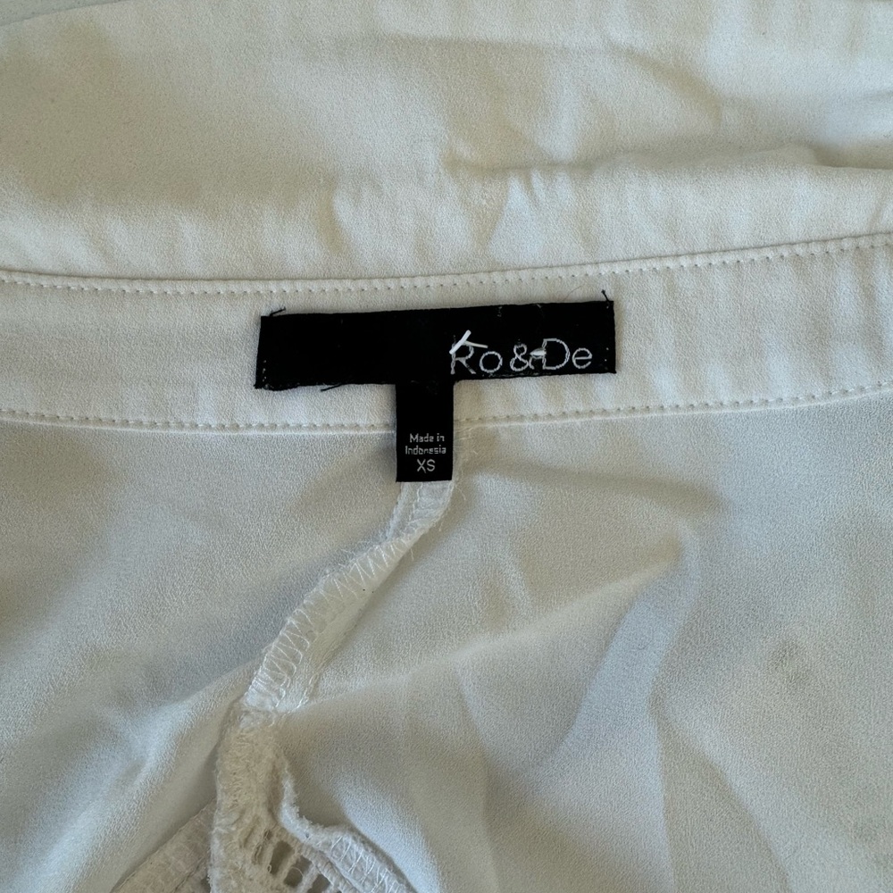 White Button Down With Detailing - image 7